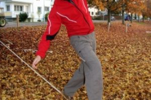 Slackline laufen