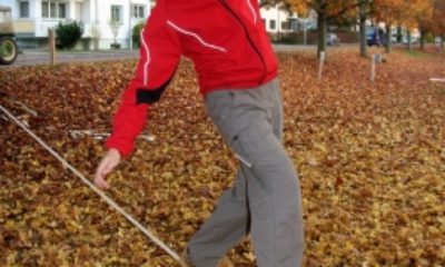 Slackline laufen